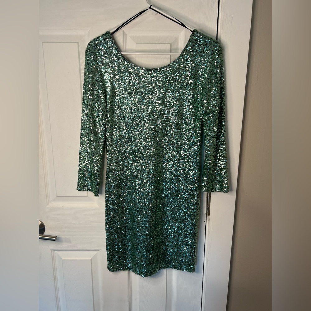 Green Sequin Mini dress
